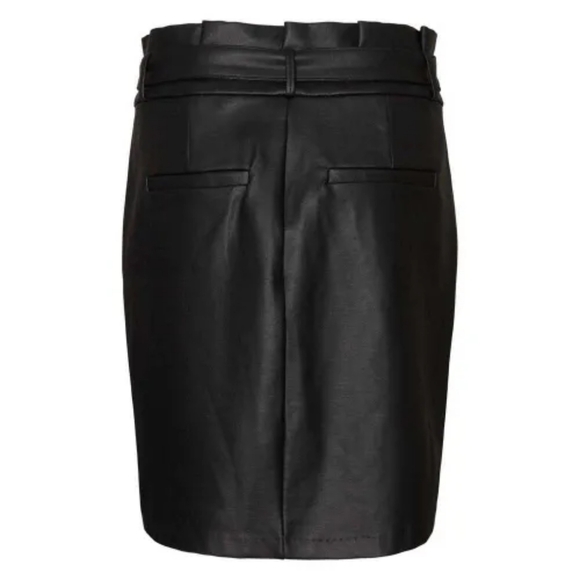 Vero Moda Eva Paperbag Waist Coated Mini Skirt - Picture 5 of 11